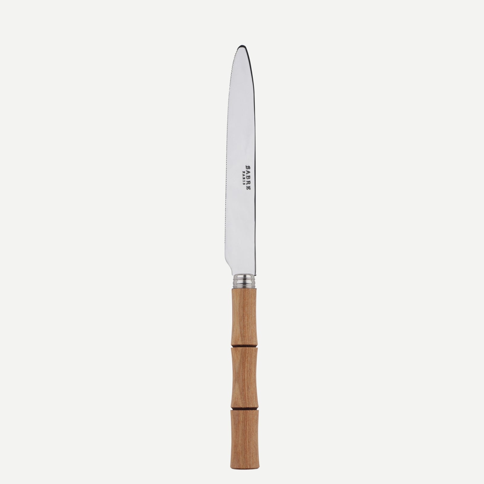 Serrated Dinner knife Blade - Bamboo - Light press wood