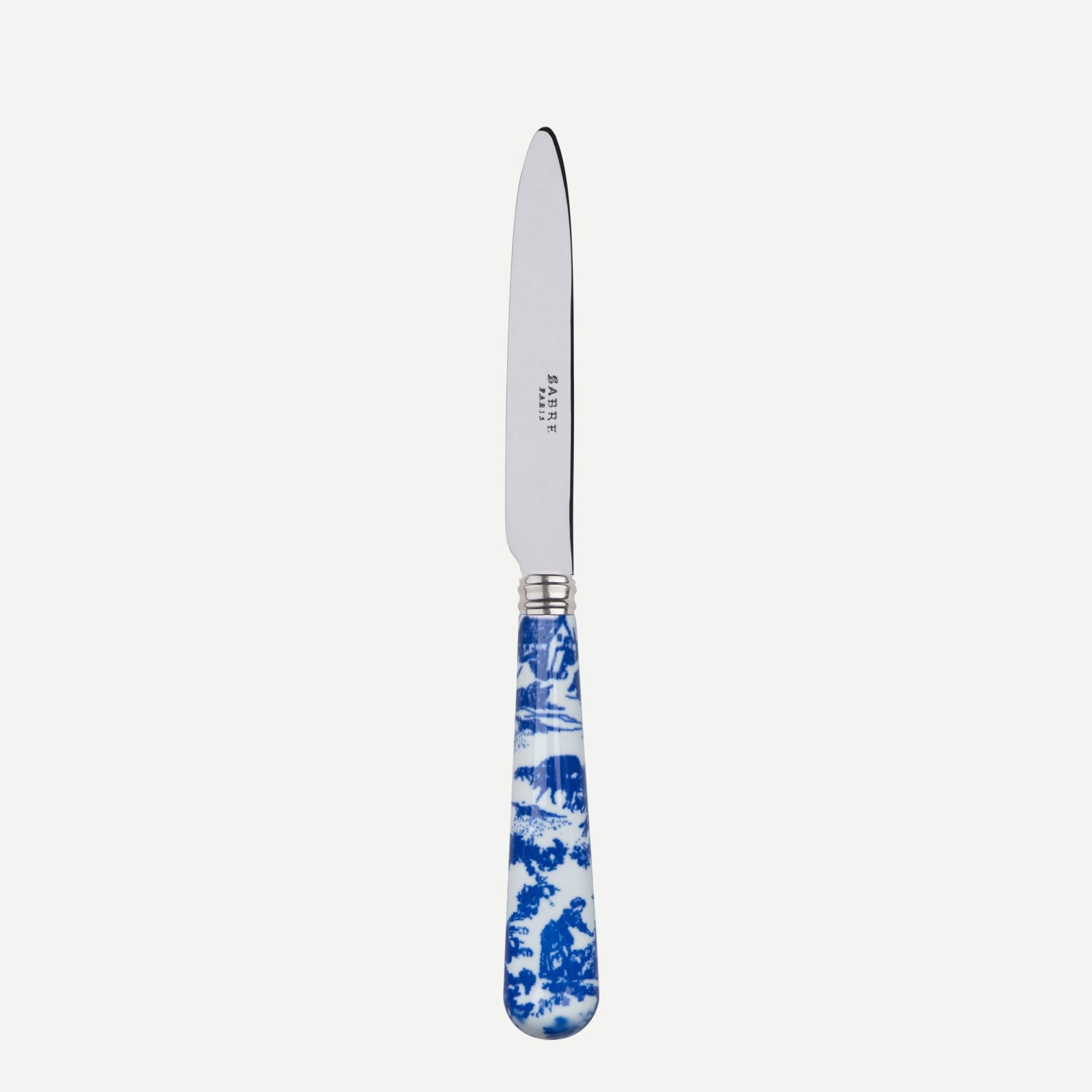 Couteau à dessert - Toile de jouy - Bleu