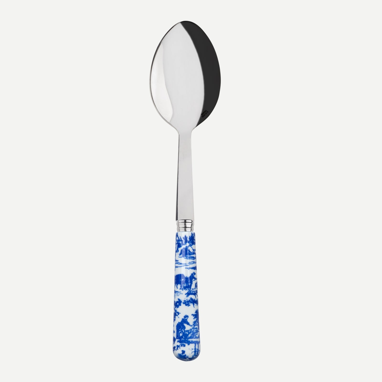 Serving spoon - toile de jouy - Blue