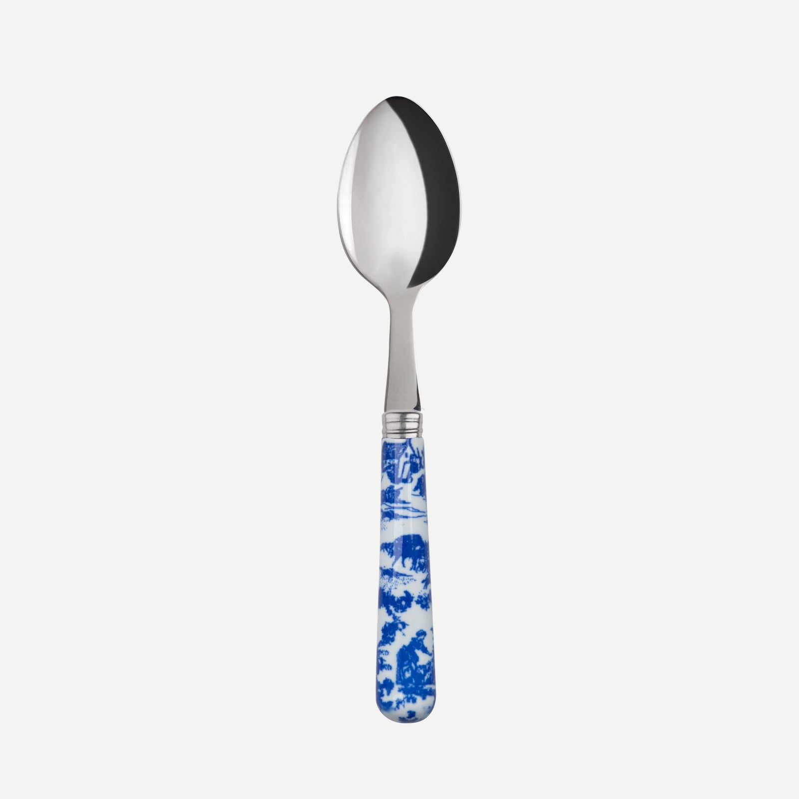 Demi-tasse spoon - toile de jouy - Blue