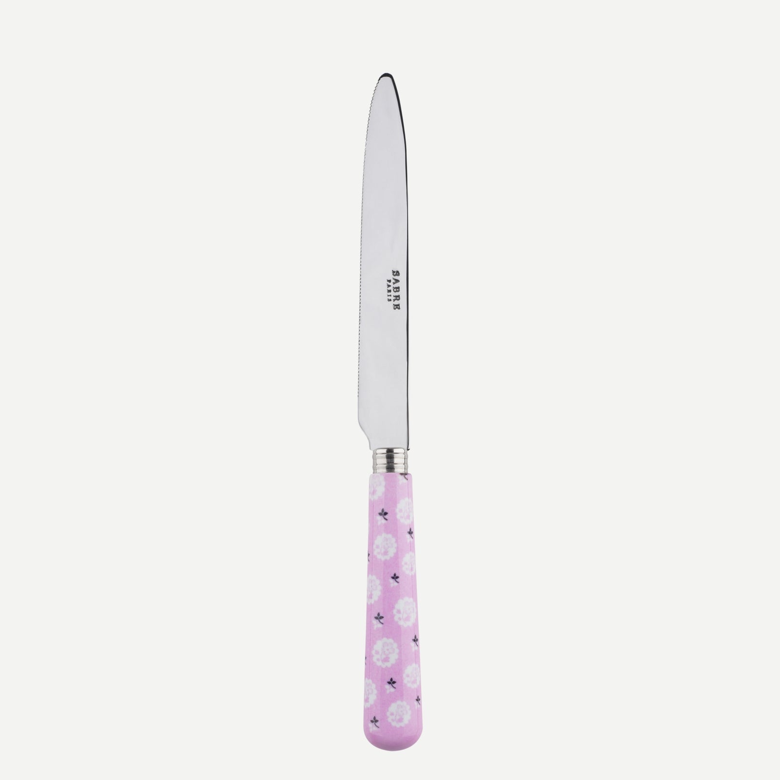 Couteau à lame crantée - Provençale - Rose