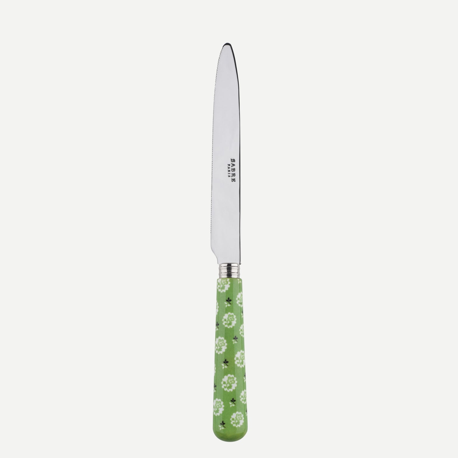 Couteau à lame crantée - Provençale - Vert jardin