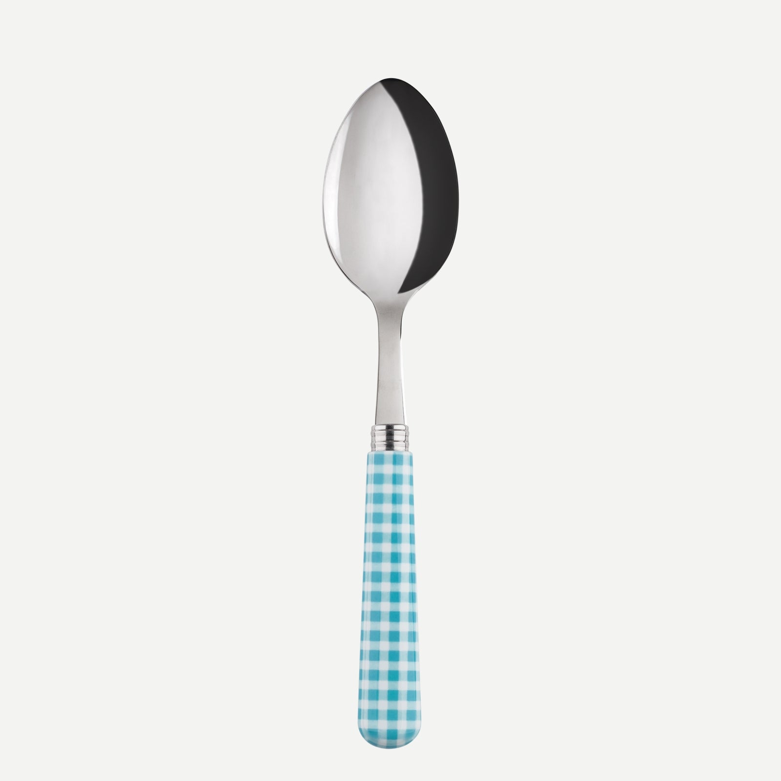 Soup spoon - Gingham - Turquoise