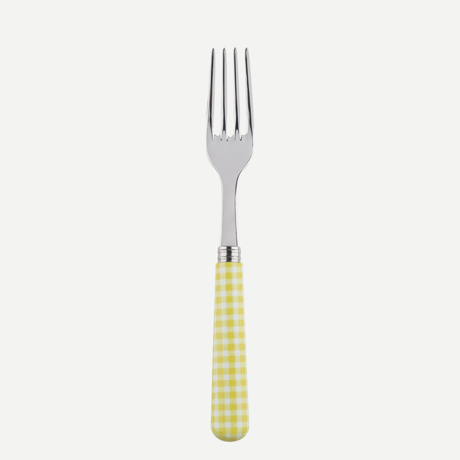 Dinner fork - Gingham - Yellow