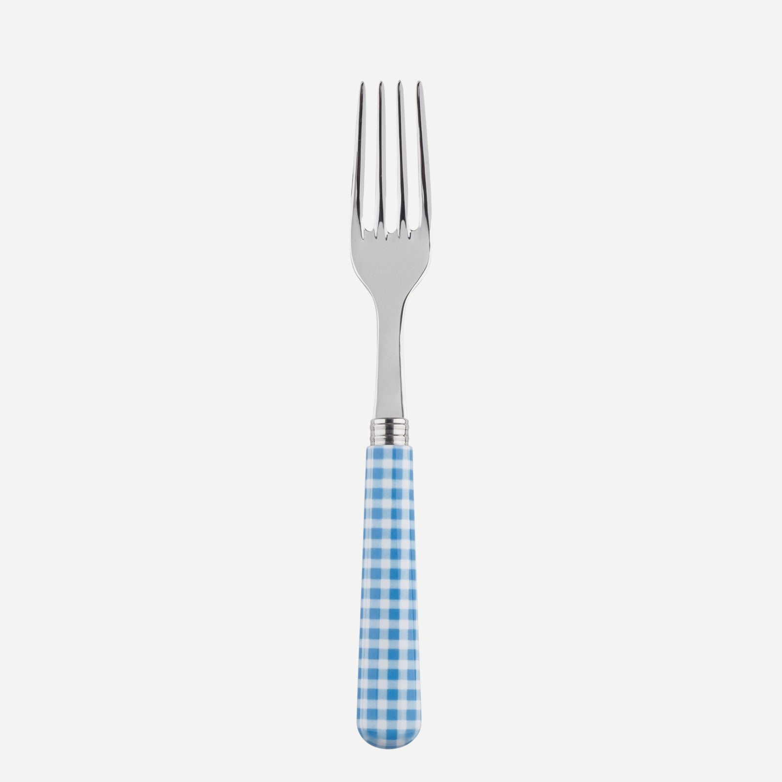 Fourchette de table - Vichy - Bleu clair
