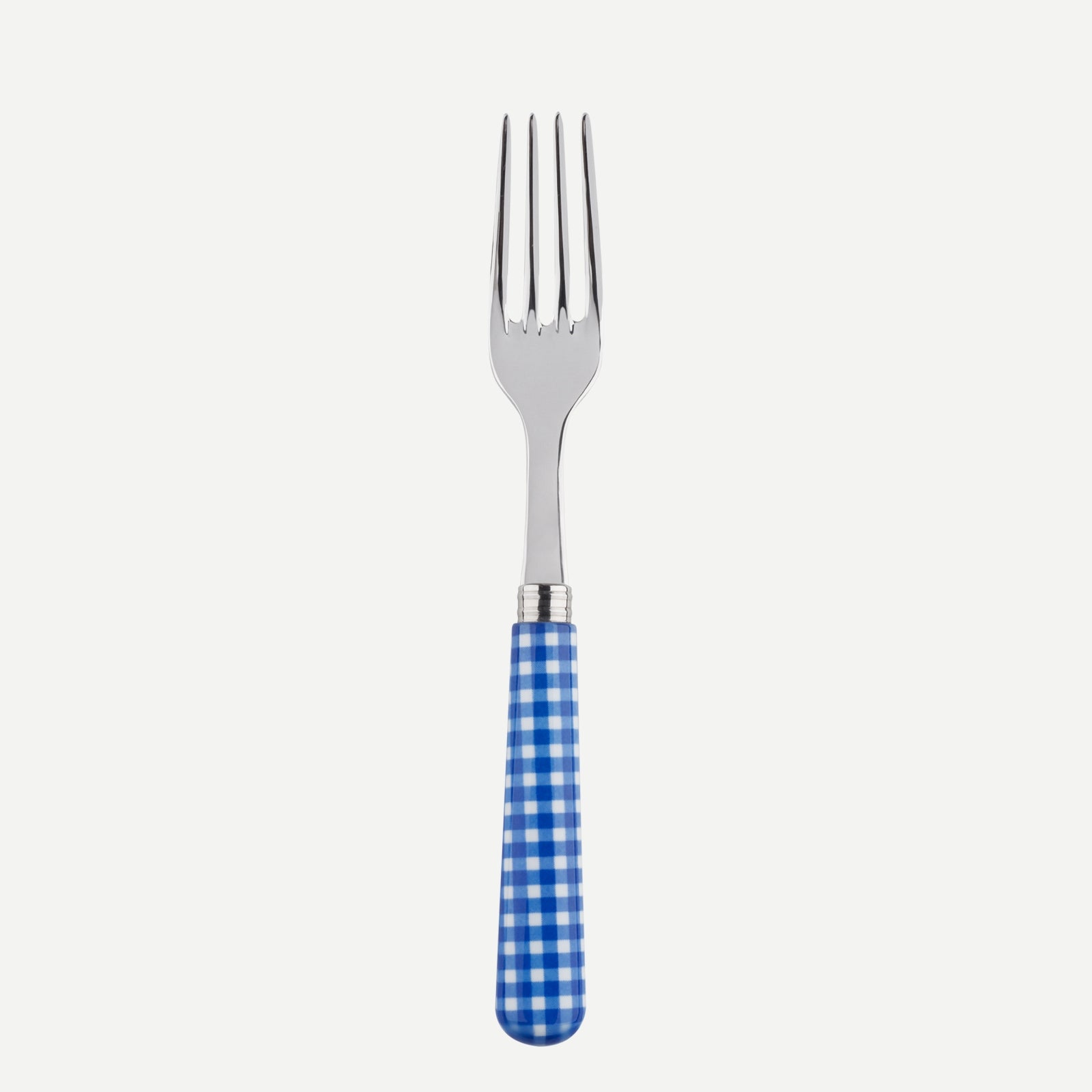 Dinner fork - Gingham - Lapis blue