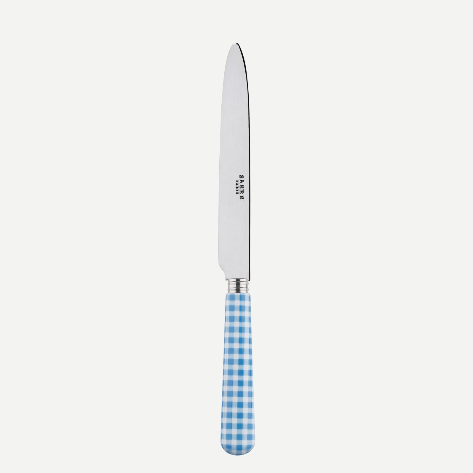 Dinner knife - Gingham - Light blue