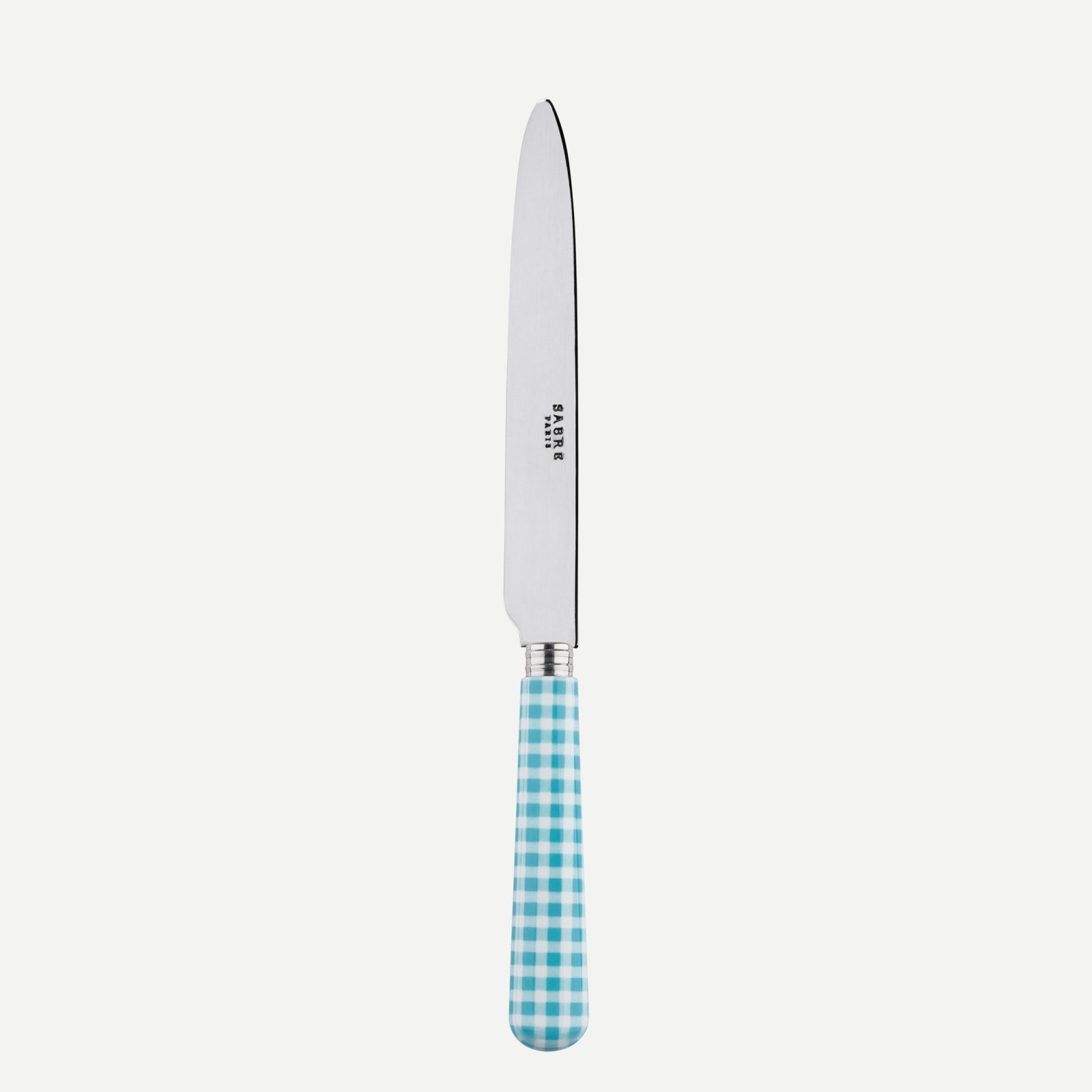Dinner knife - Gingham - Turquoise