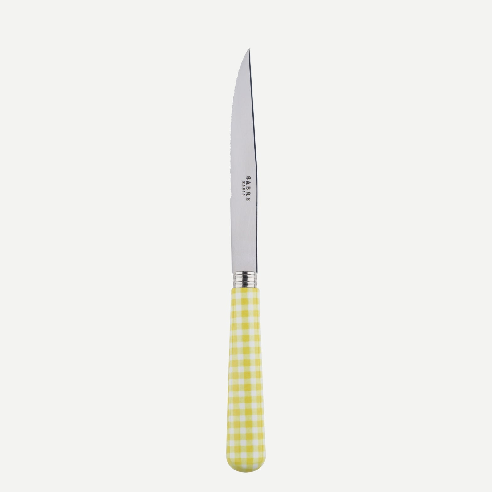 Steack knife - Gingham - Yellow