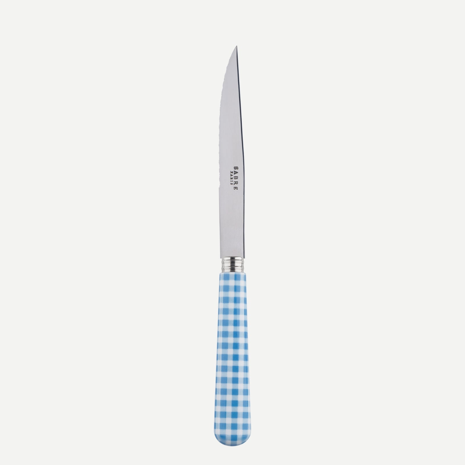 Couteau à steak - Vichy - Bleu clair