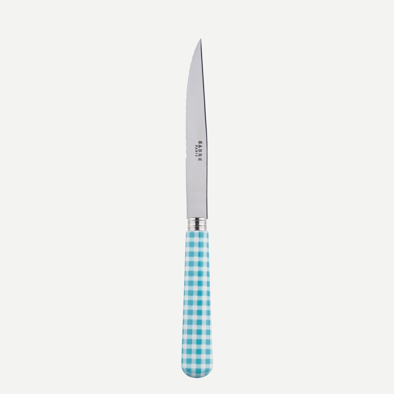 Steack knife - Gingham - Turquoise