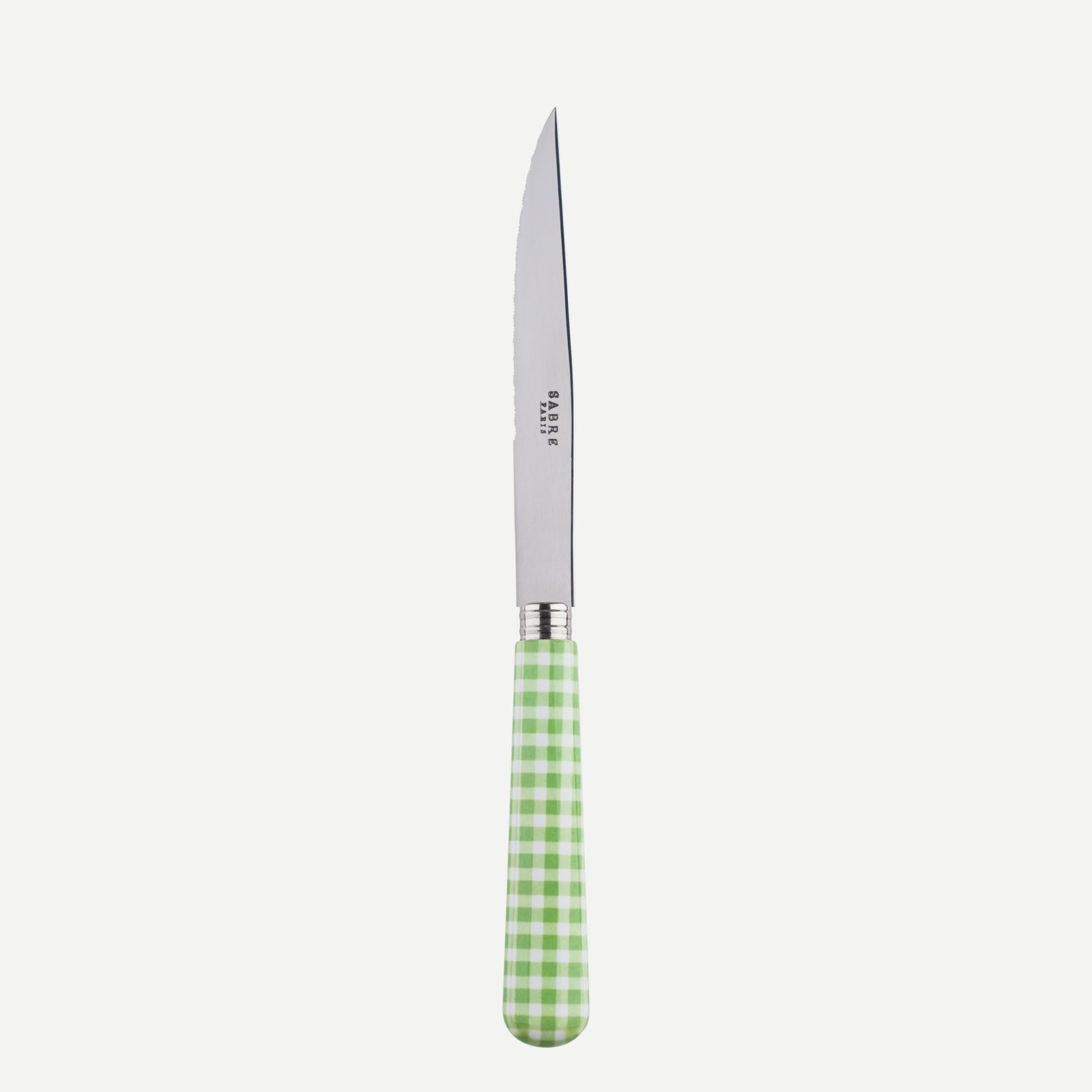 Steack knife - Gingham - Garden green