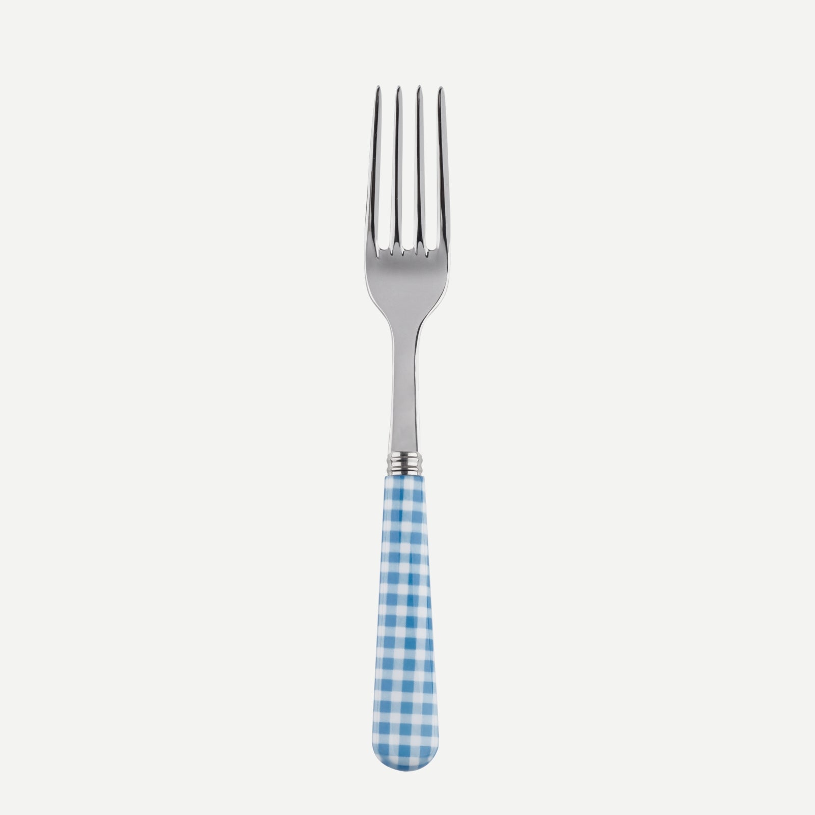 salad fork - Gingham - Light blue
