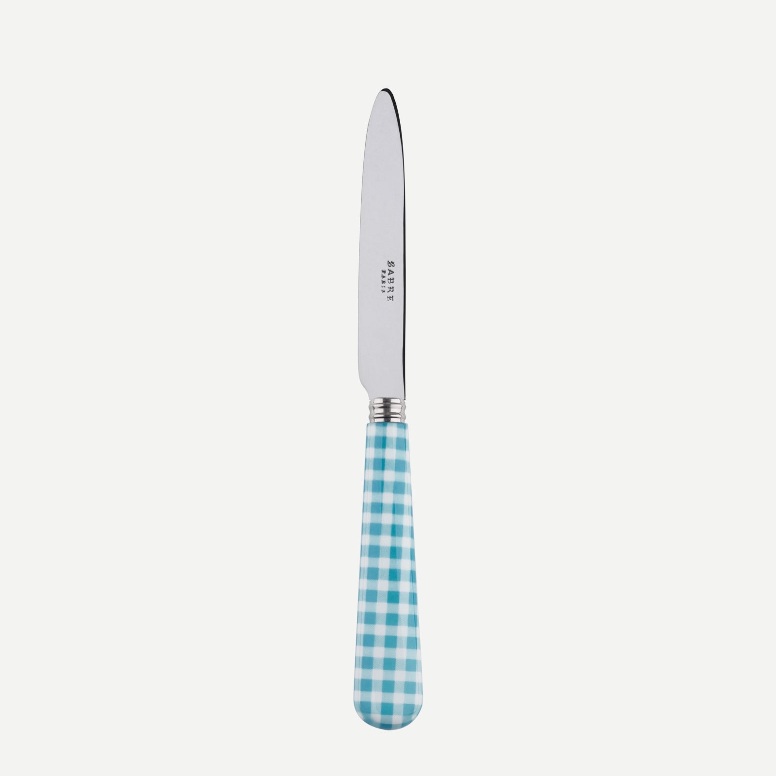 Dessert knife - Gingham - Turquoise