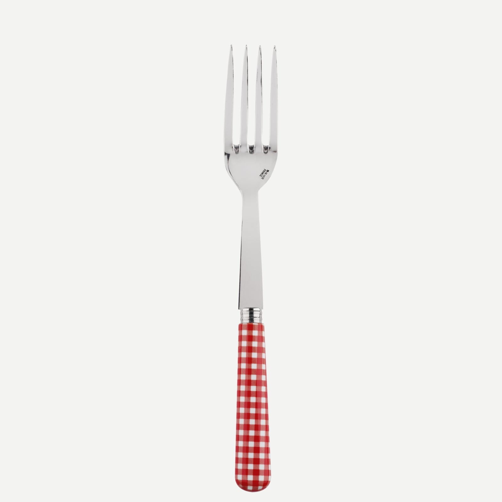 Serving fork - Gingham - Red