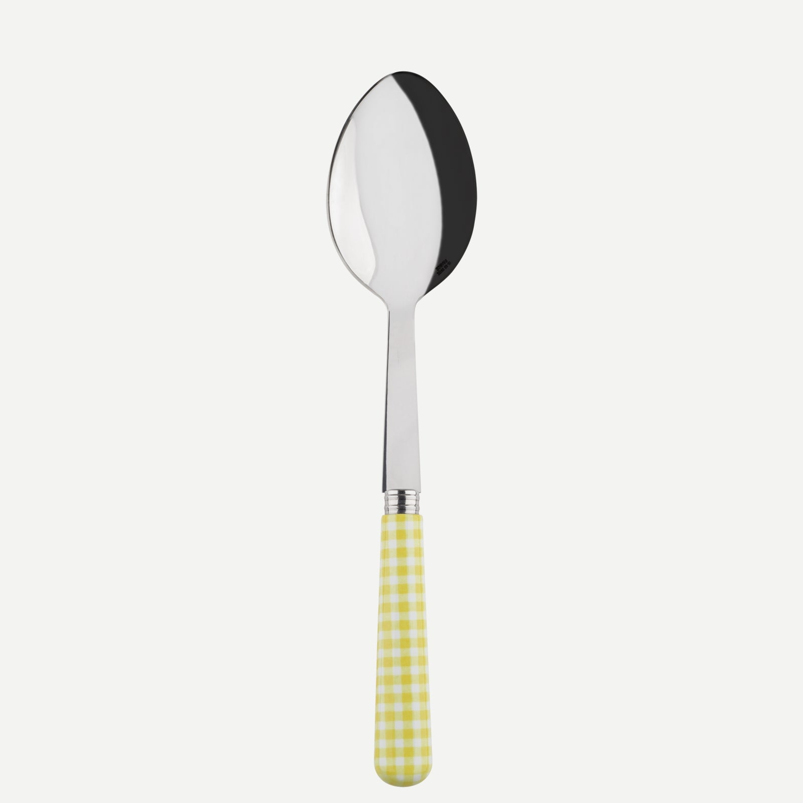 Serving spoon - Gingham - Yellow