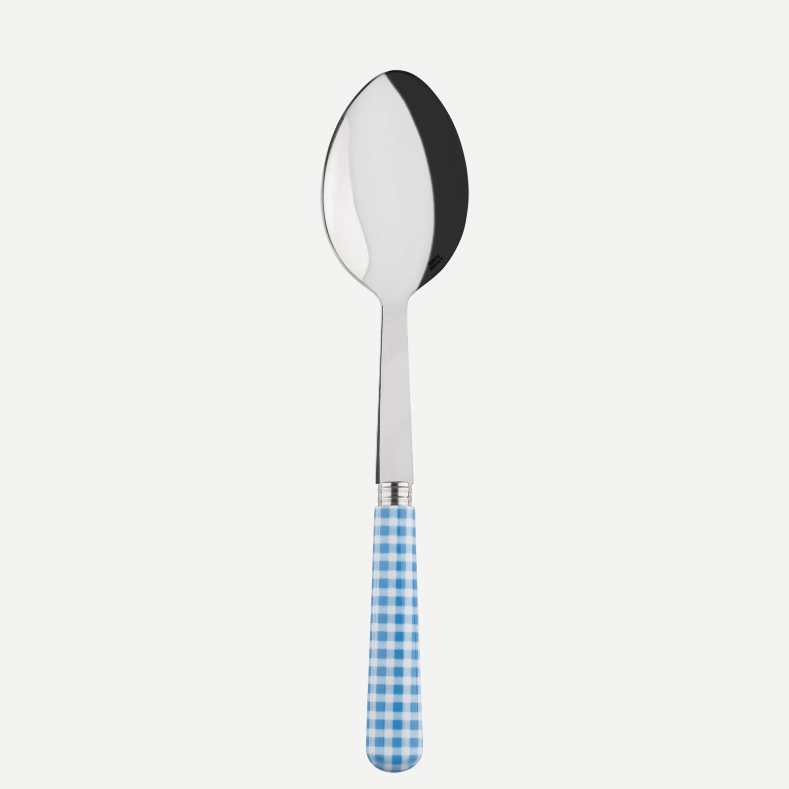 Serving spoon - Gingham - Light blue