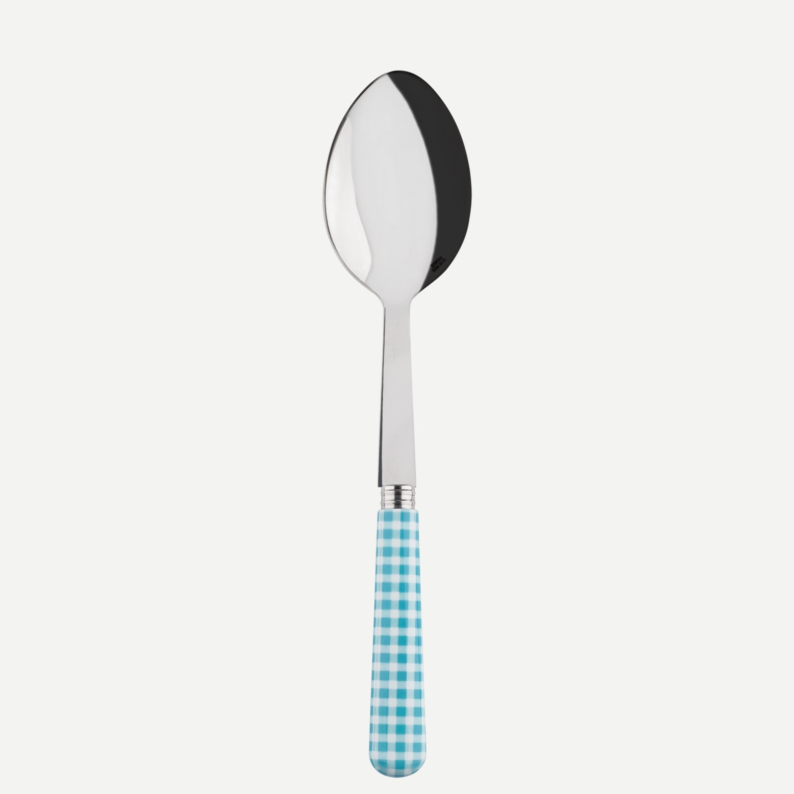 Serving spoon - Gingham - Turquoise
