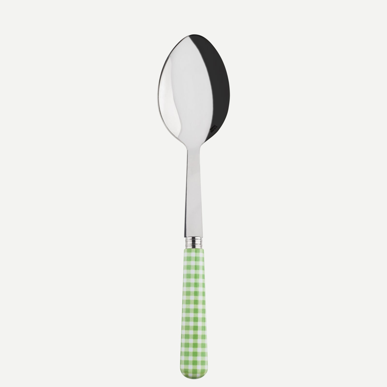 Serving spoon - Gingham - Garden green