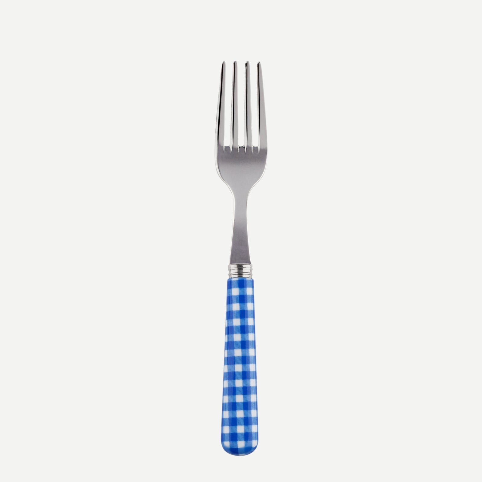 small fork - Gingham - Lapis blue