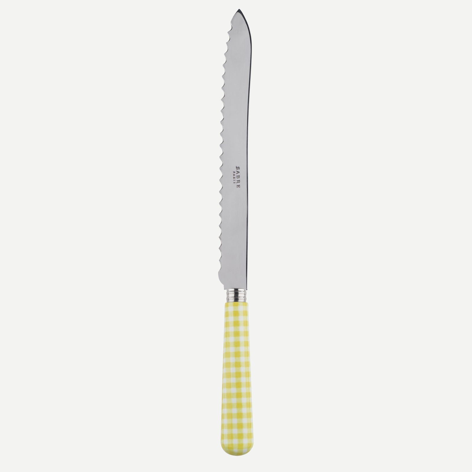 Bread knife - Gingham - Yellow