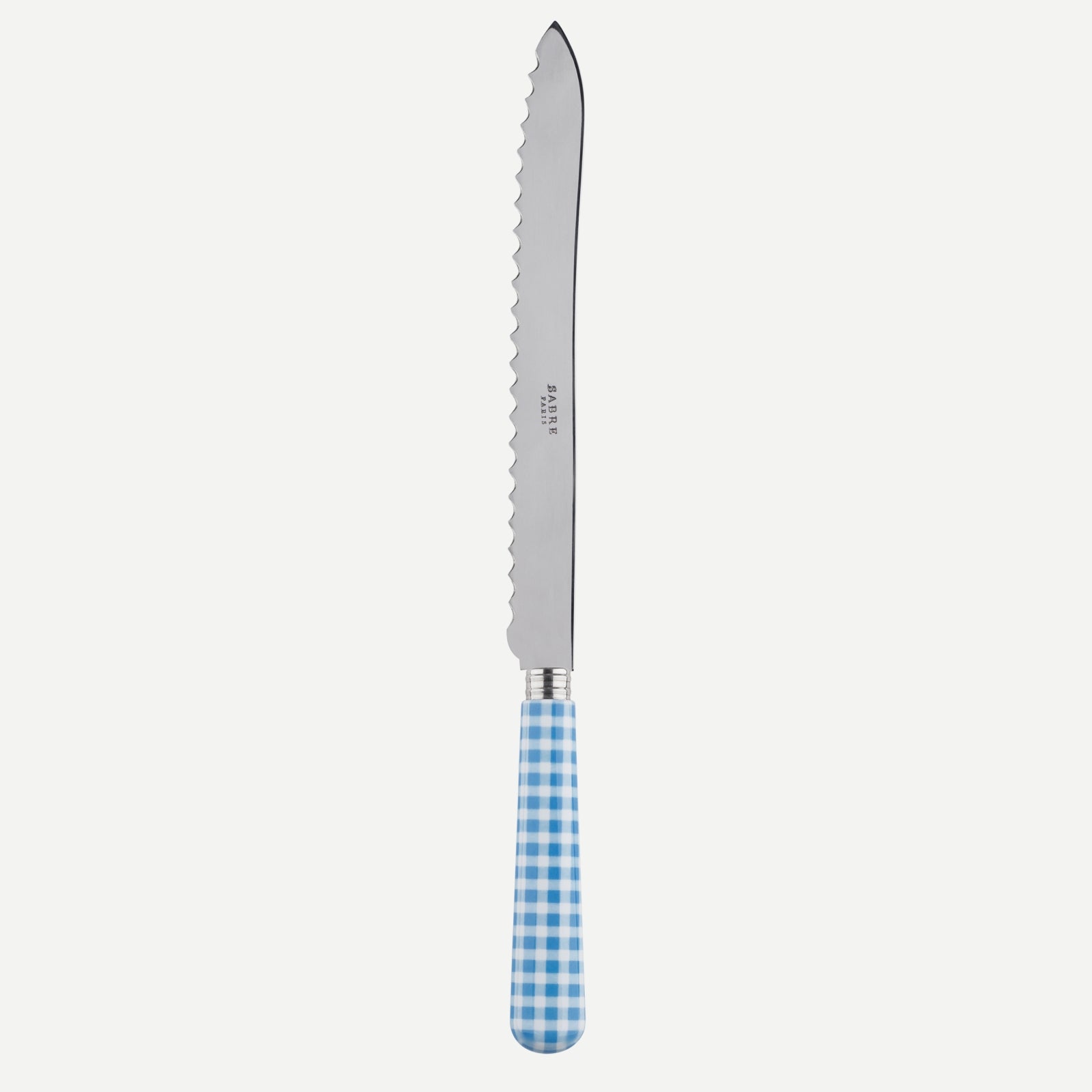 Bread knife - Gingham - Light blue