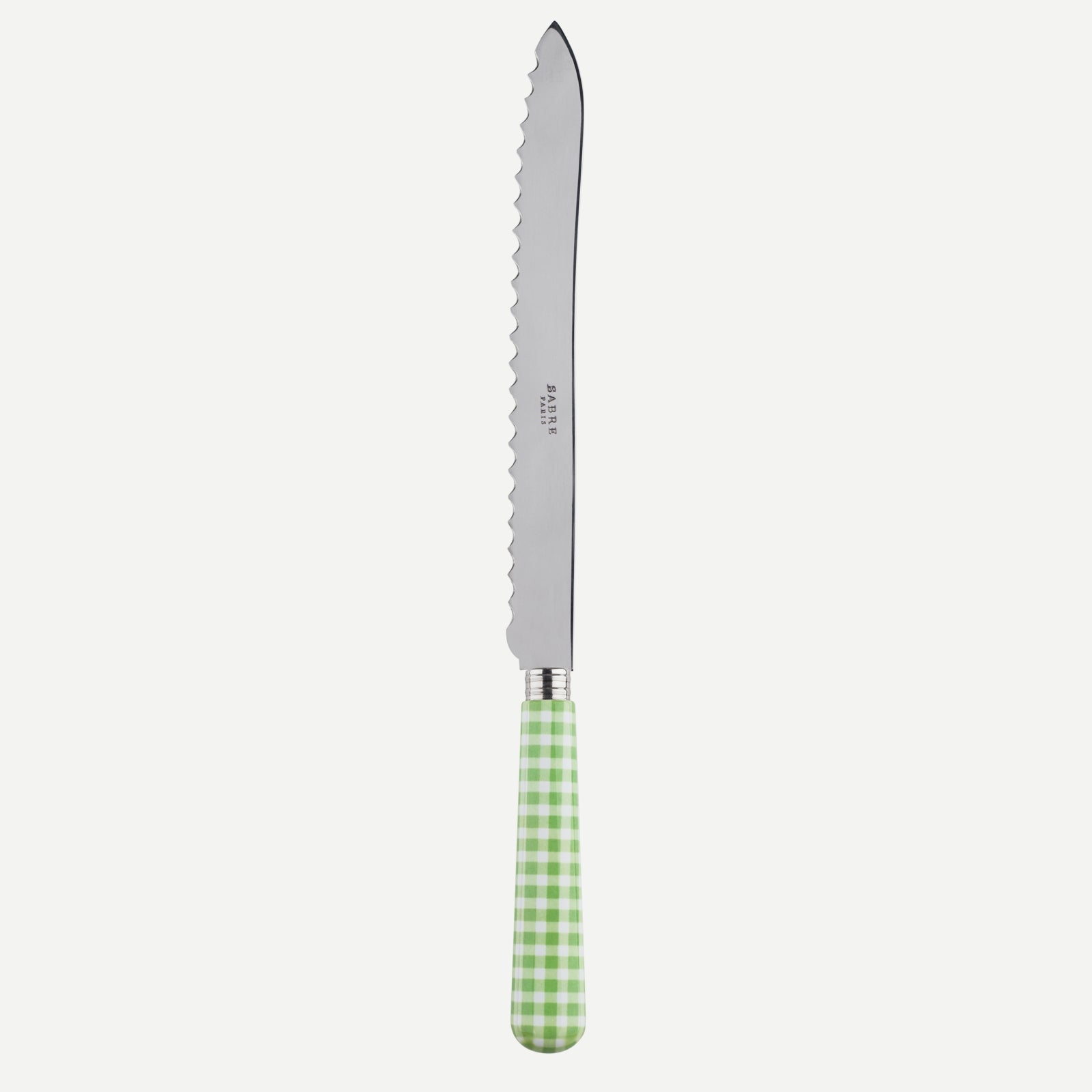 Bread knife - Gingham - Garden green