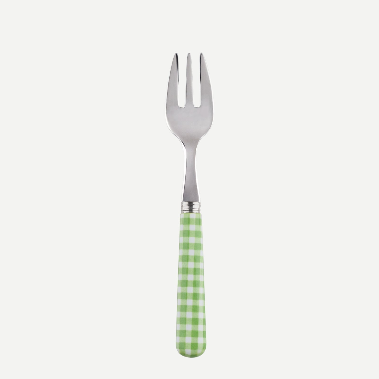 Oyster fork - Gingham - Garden green