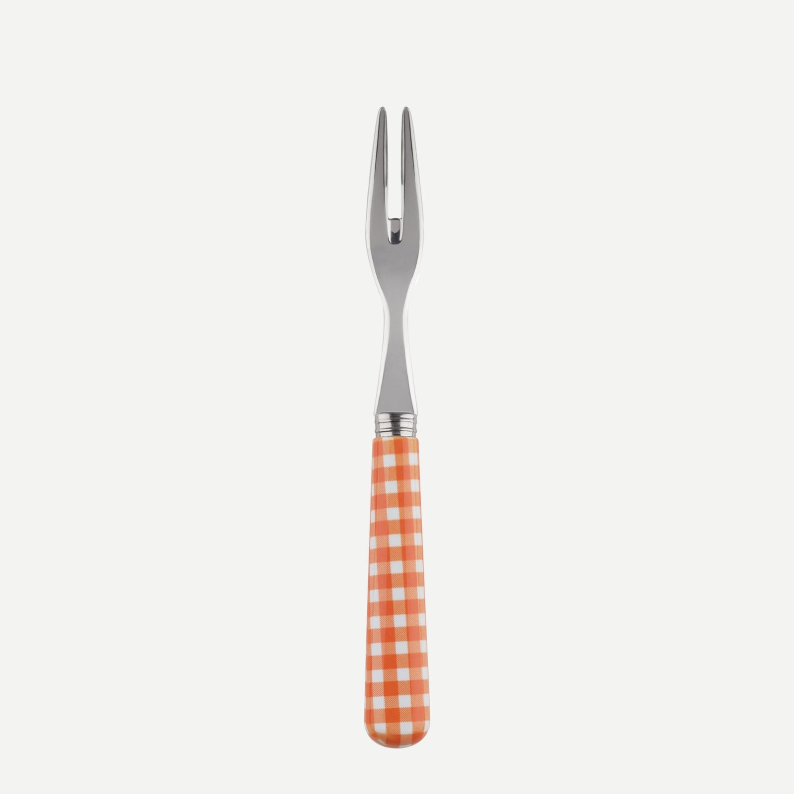 Cocktail fork - Gingham - Orange