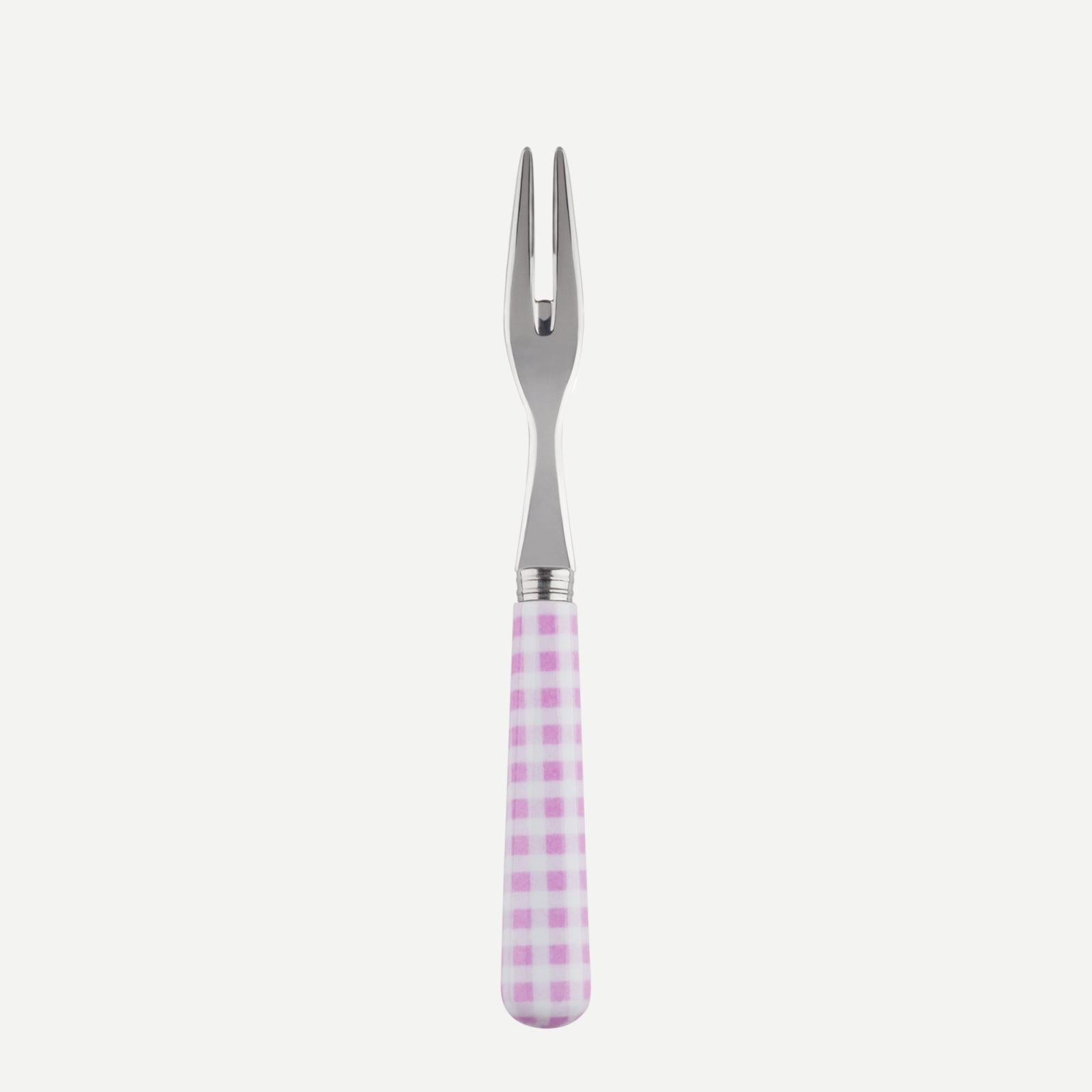 Cocktail fork - Gingham - Pink