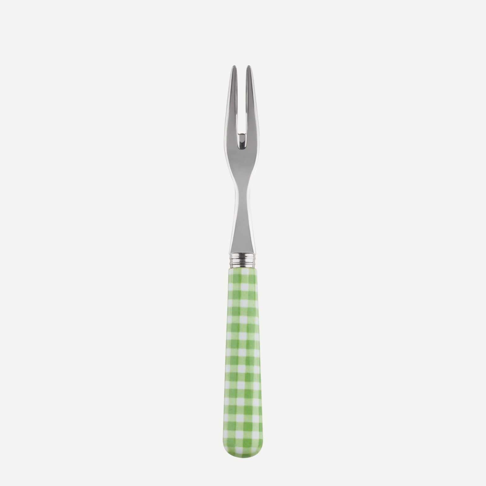 Cocktail fork - Gingham - Garden green