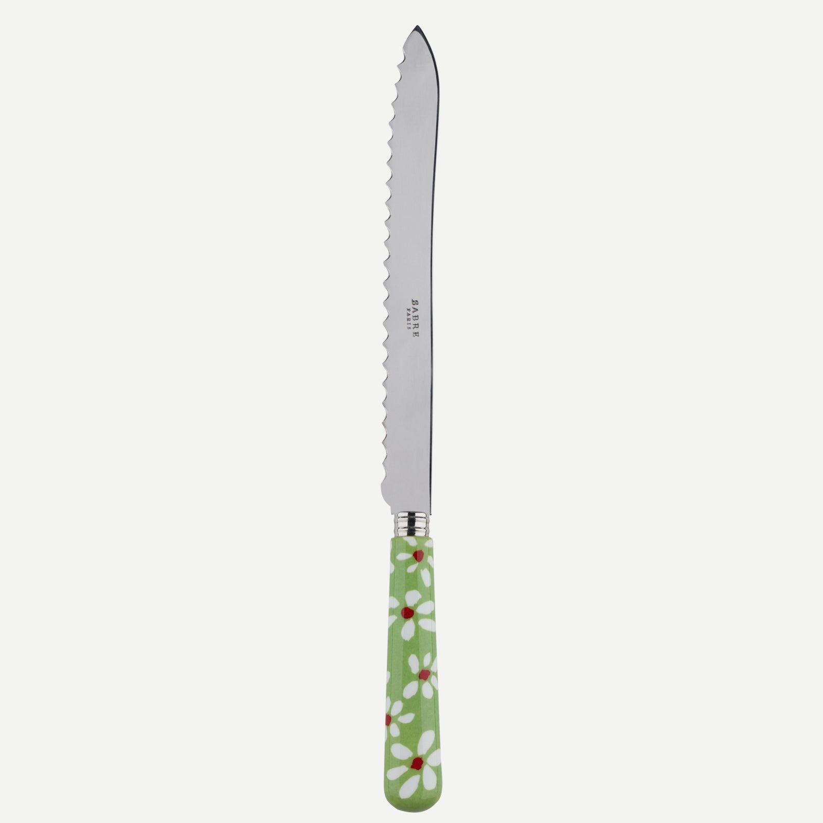 Couteau à pain - Marguerite - Vert jardin