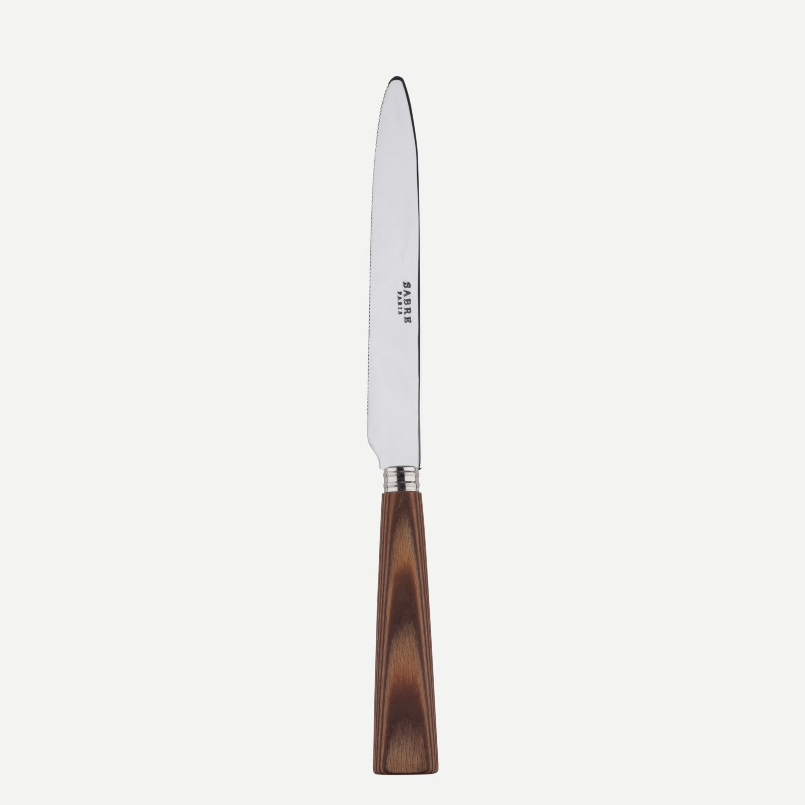 Serrated Dinner knife Blade - Nature - Light press wood