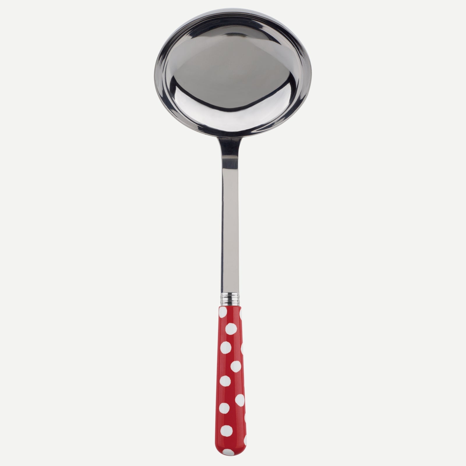 Ladle - White Dots. - Red