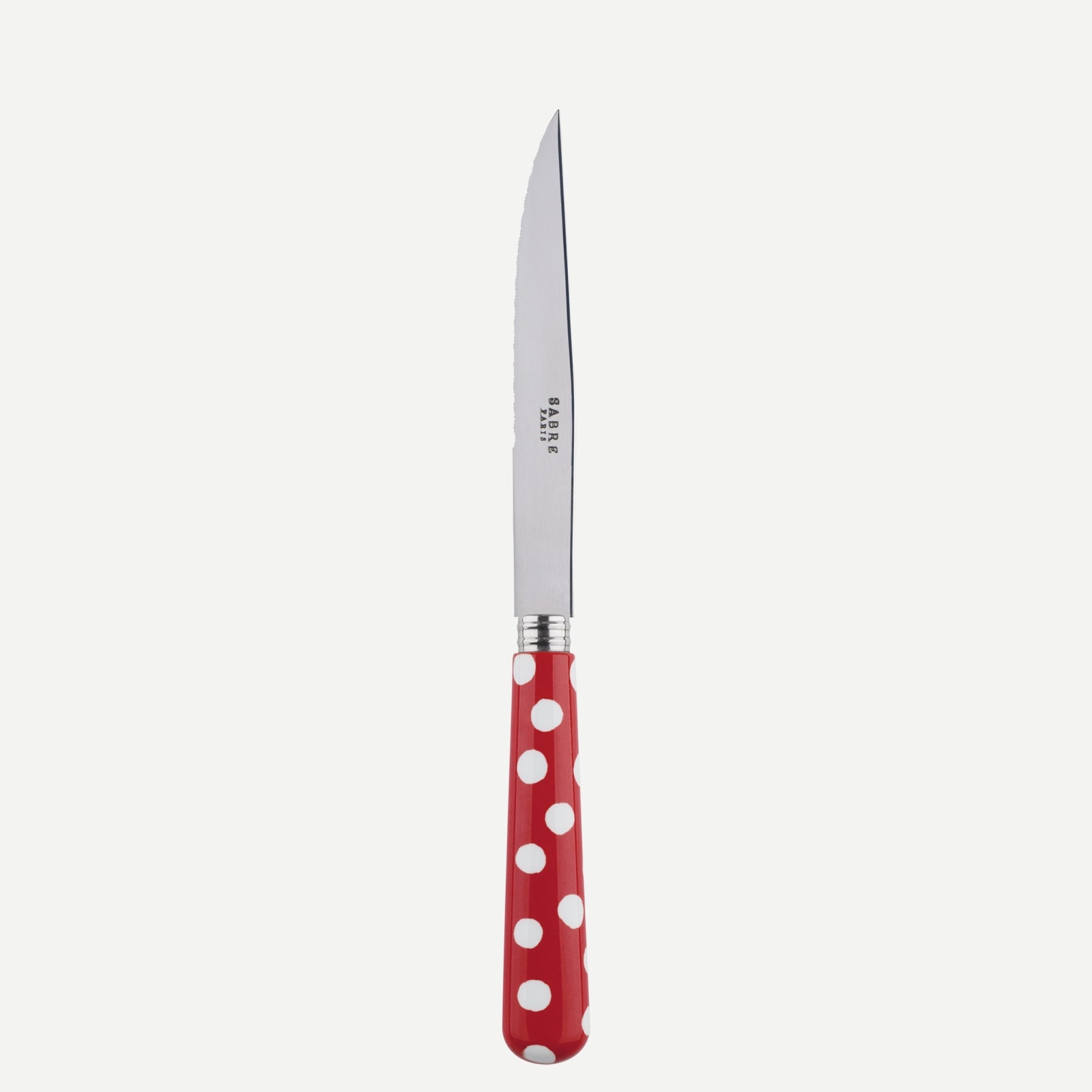 Steack knife - White Dots. - Red