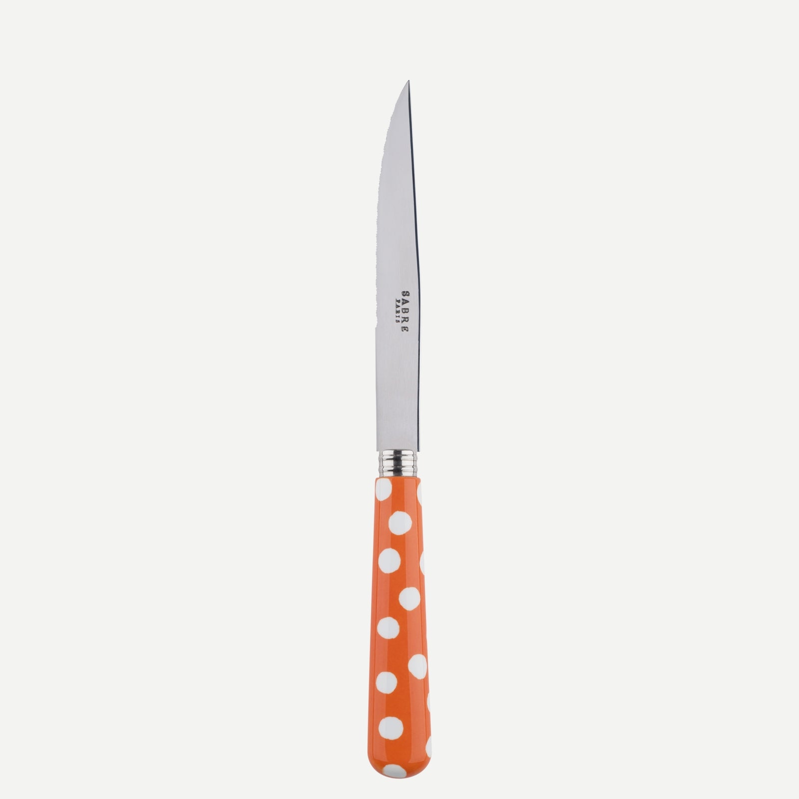 Steack knife - White Dots. - Orange