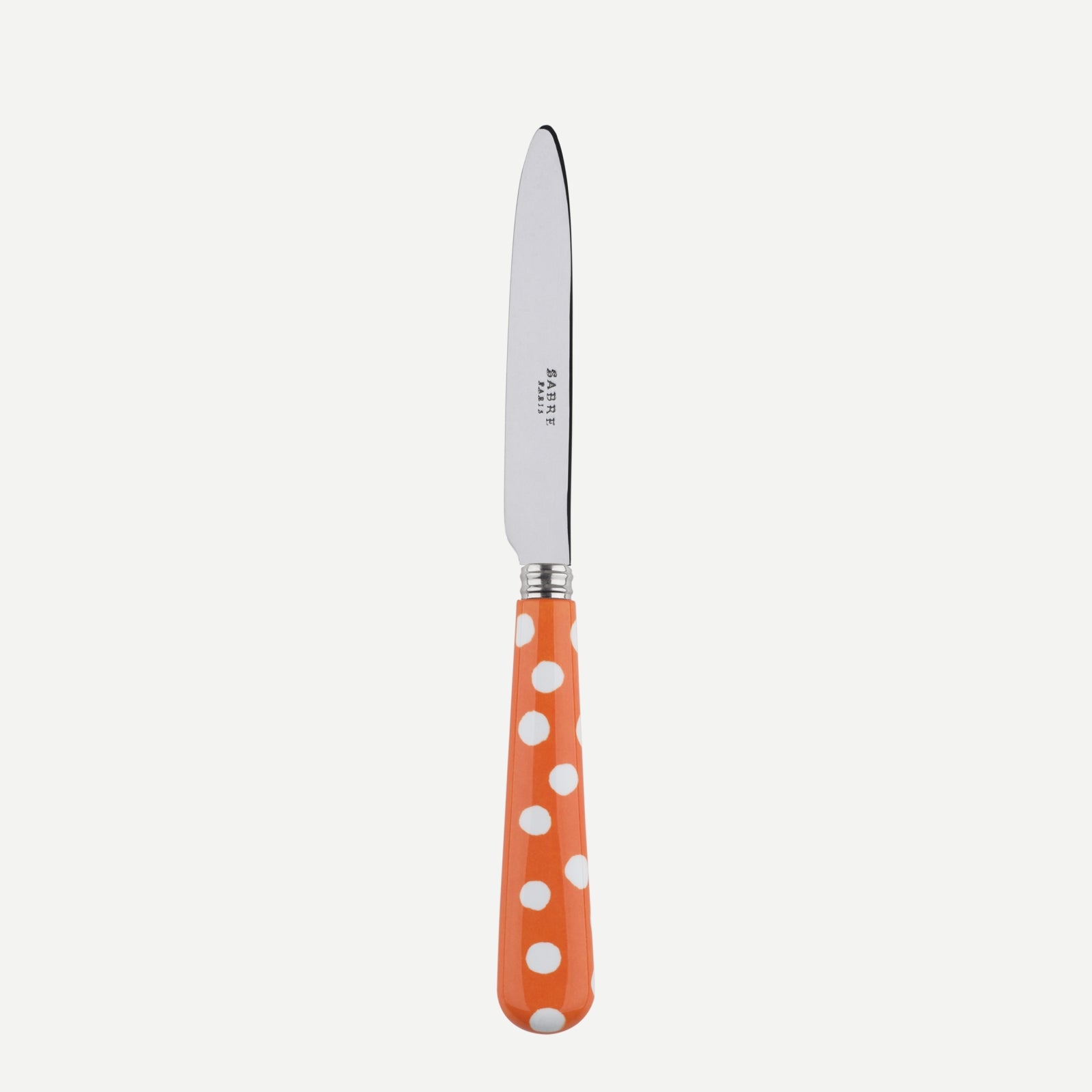 Dessert knife - White Dots. - Orange
