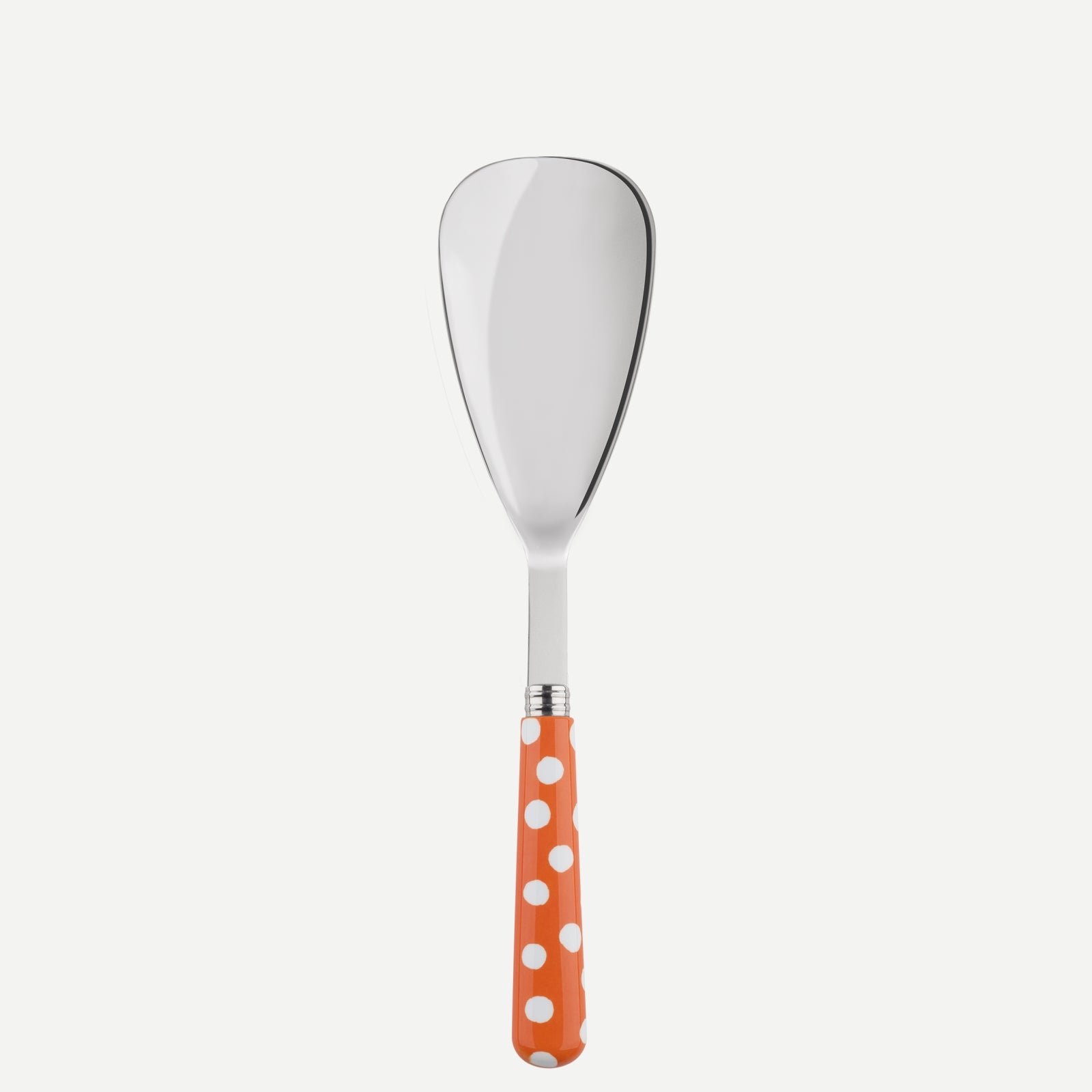 Rice spoon - White Dots. - Orange
