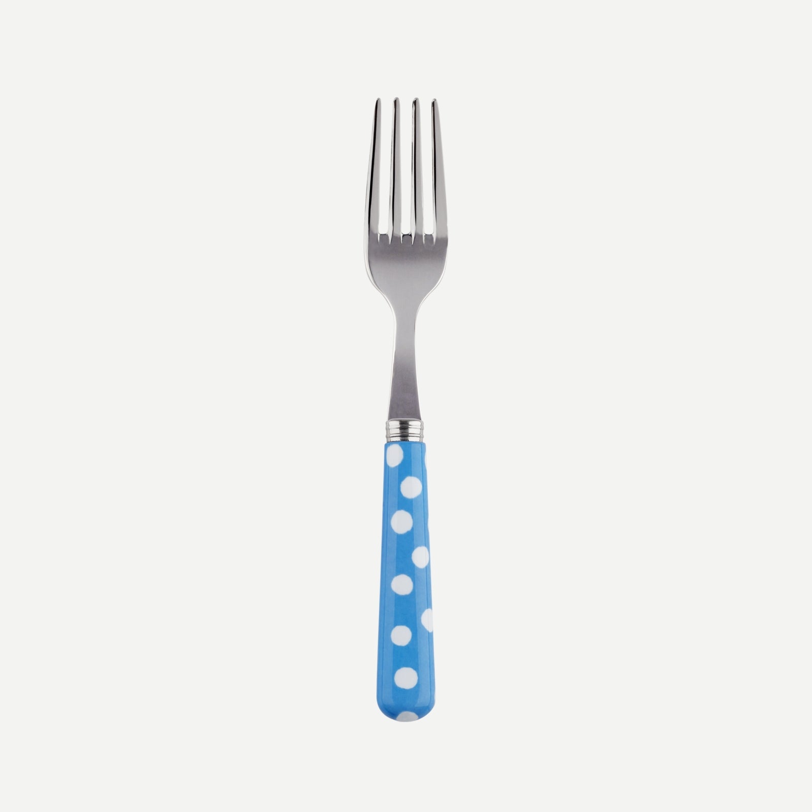 Petite fourchette - Pois Blancs - Bleu clair