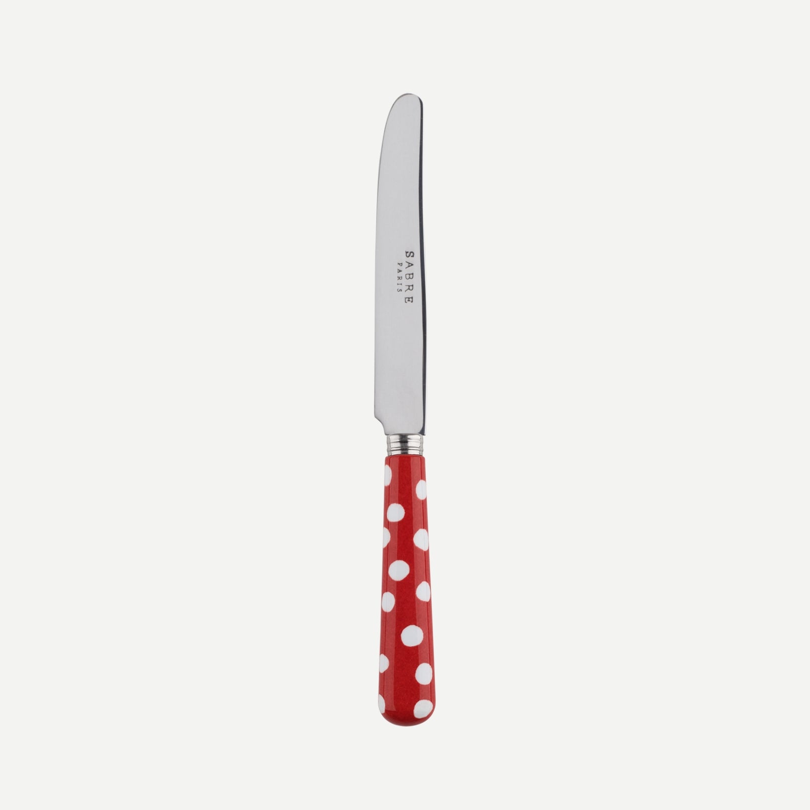 Breakfast knife - White Dots. - Red