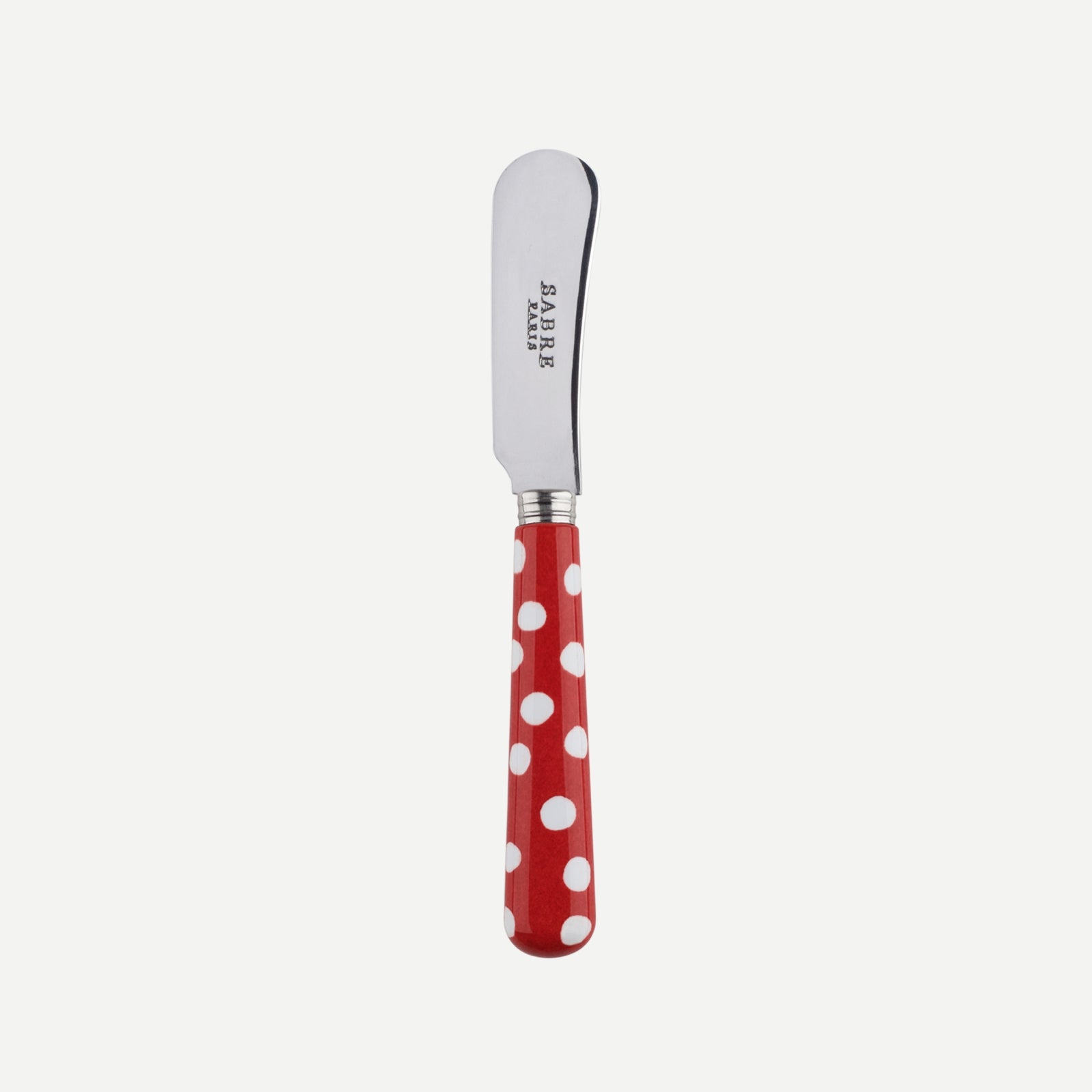 Butter spreader - White Dots. - Red