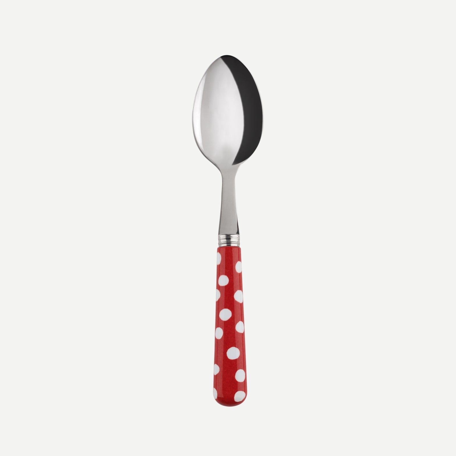 Demi-tasse spoon - White Dots. - Red