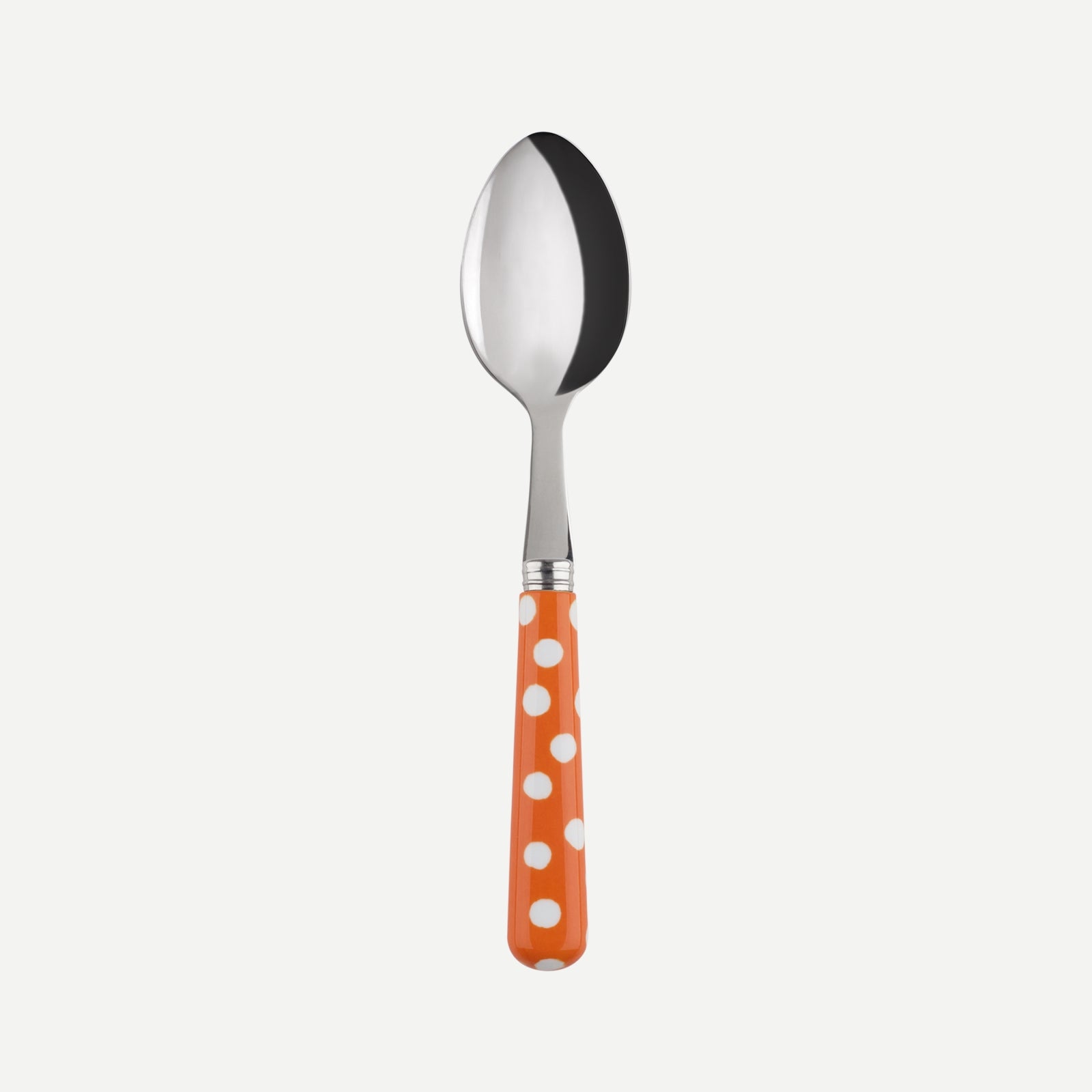 Demi-tasse spoon - White Dots. - Orange