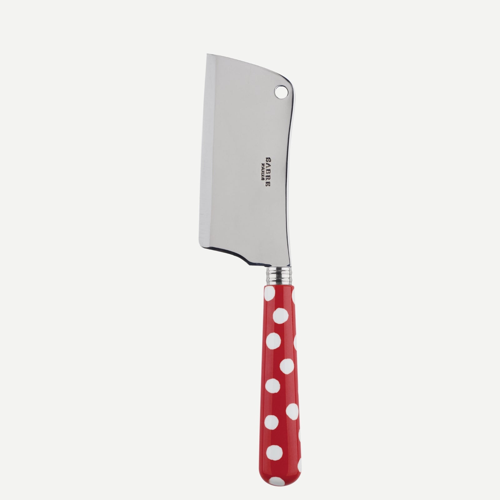Cheese cleaver - White Dots. - Red