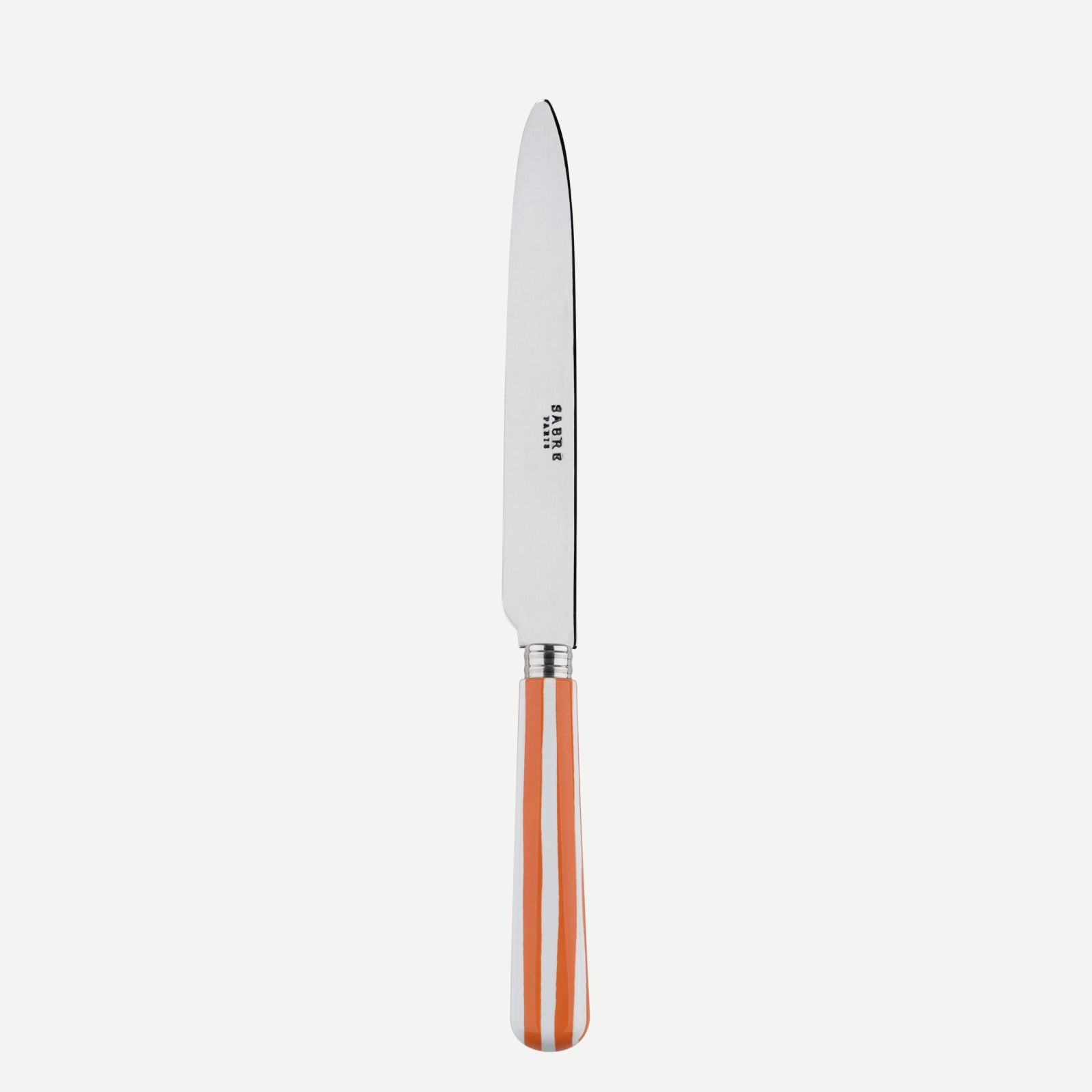 Dinner knife - White Stripe - Orange