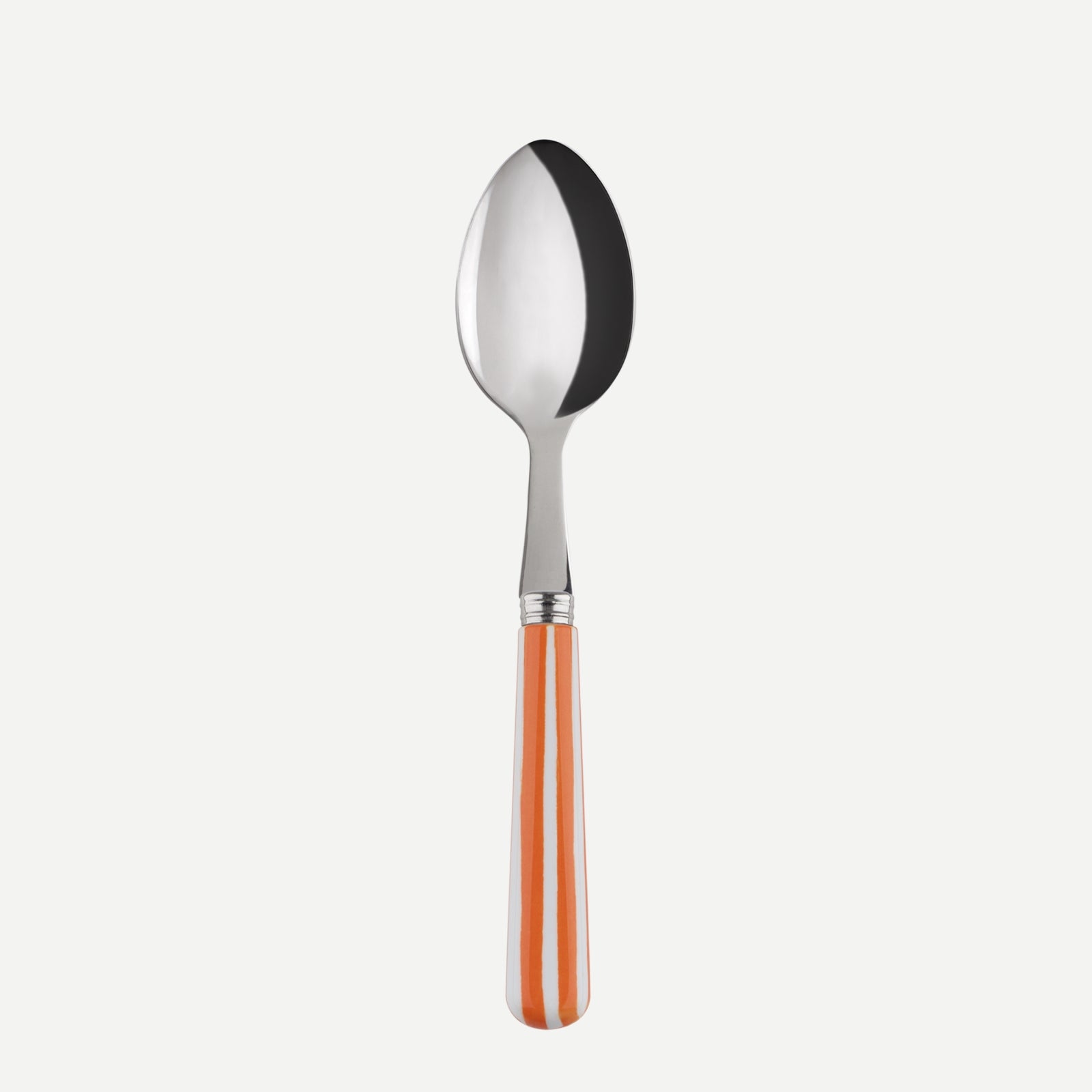 Teaspoon - White Stripe - Orange
