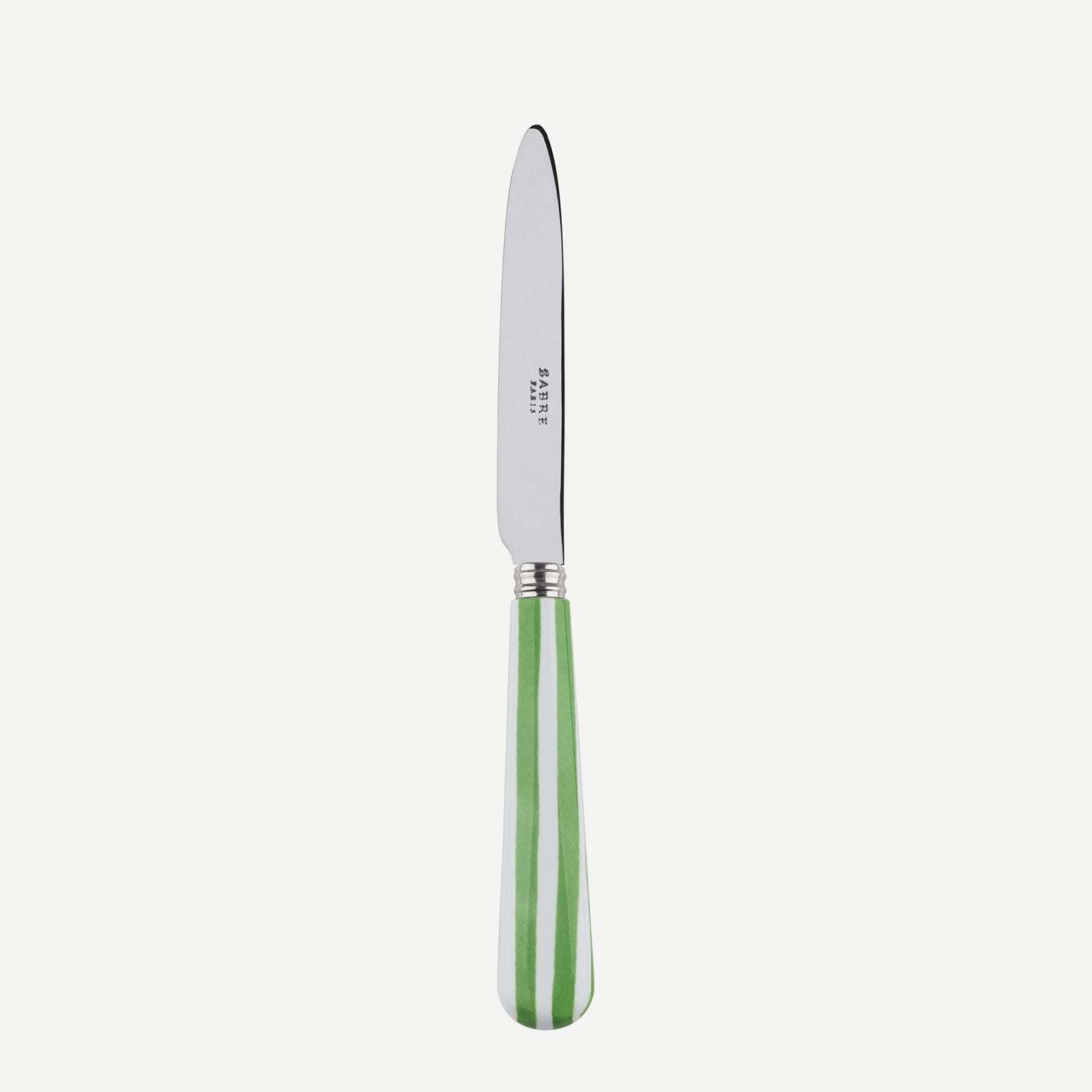 Dessert knife - White Stripe - Garden green