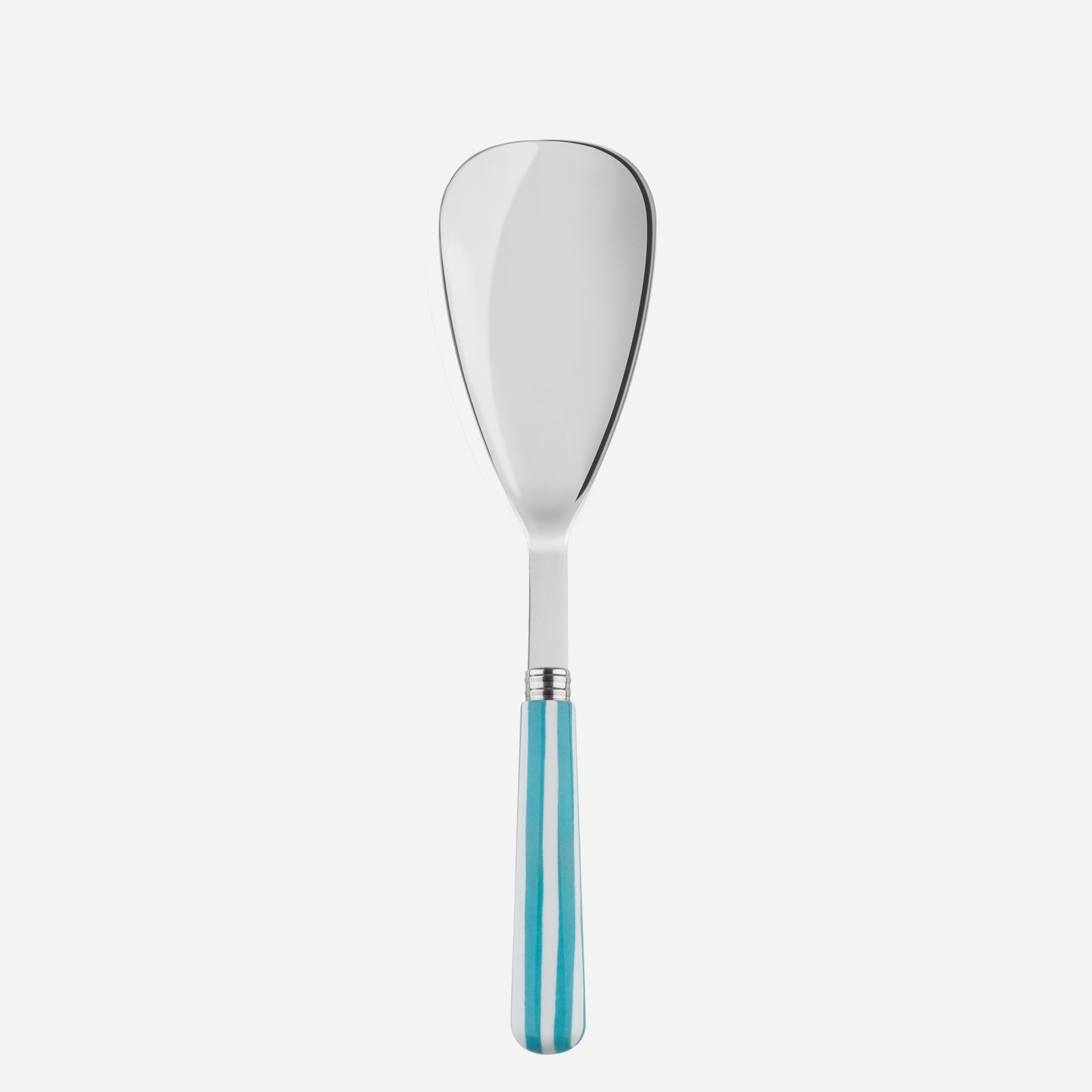 Rice spoon - White Stripe - Turquoise