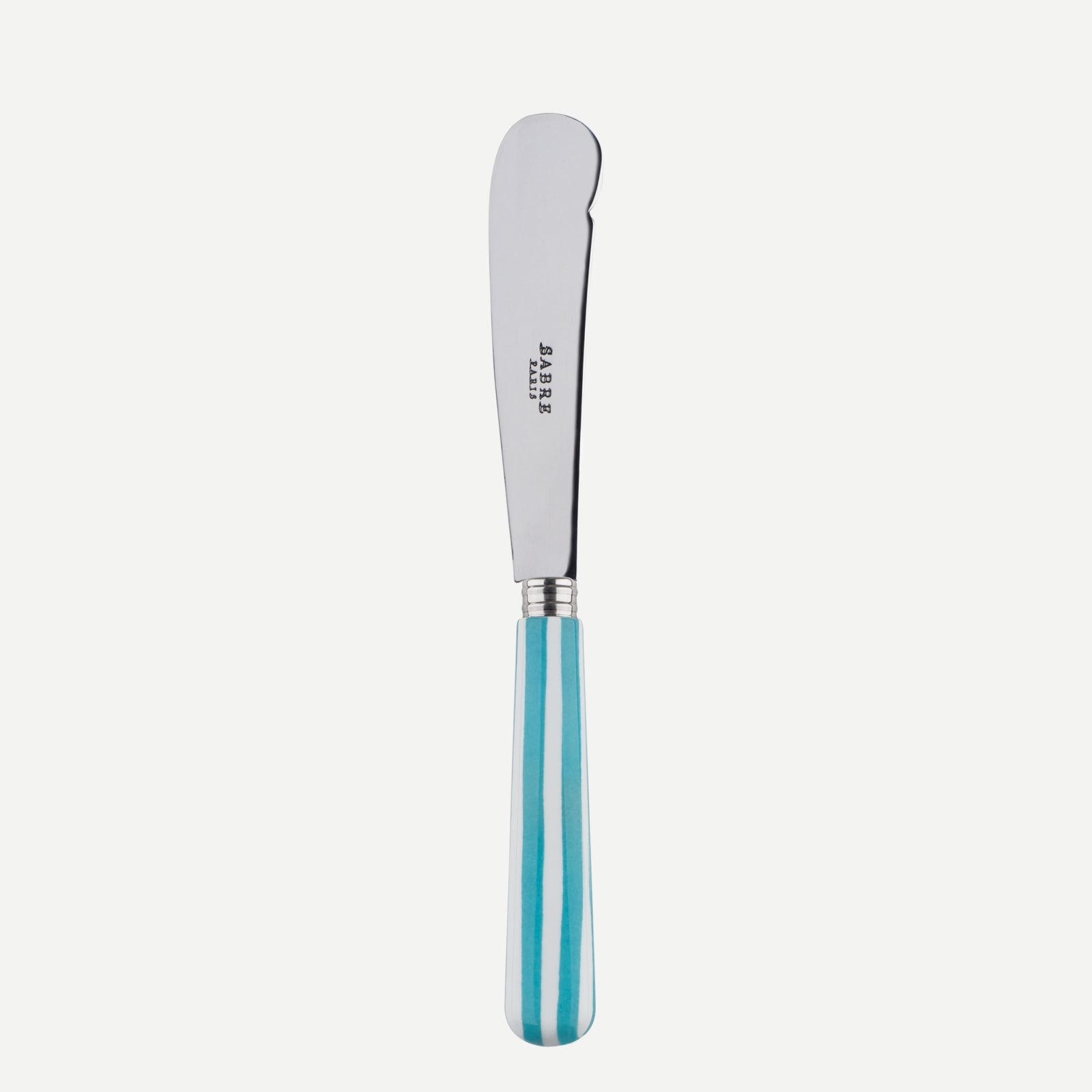 Butter knife - White Stripe - Turquoise