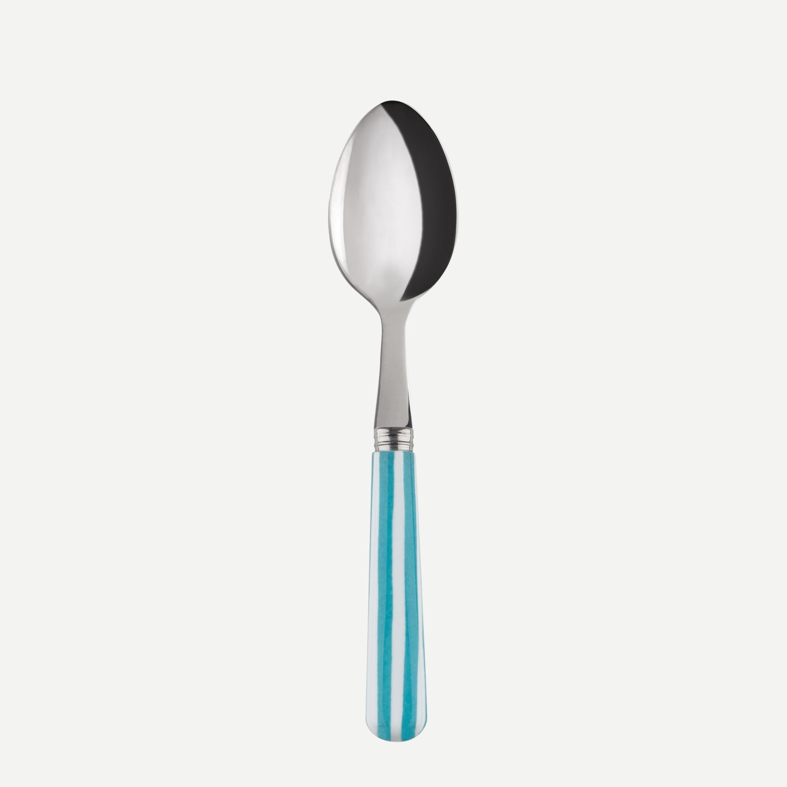 Demi-tasse spoon - White Stripe - Turquoise
